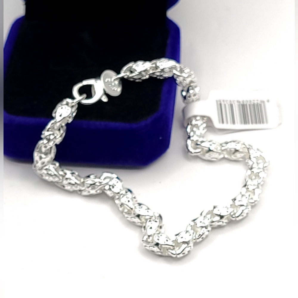 925 STERLING SILVER STAMPED BRACELET NWTS